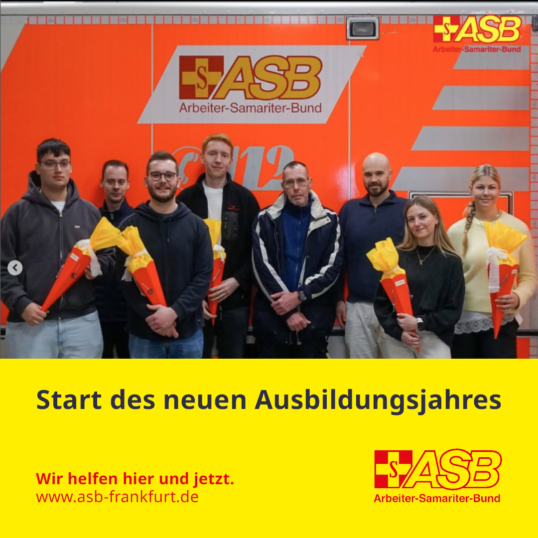 Startschuss für die Zukunft: Der ASB RV Frankfurt begrüßt fünf neue Auszubildende